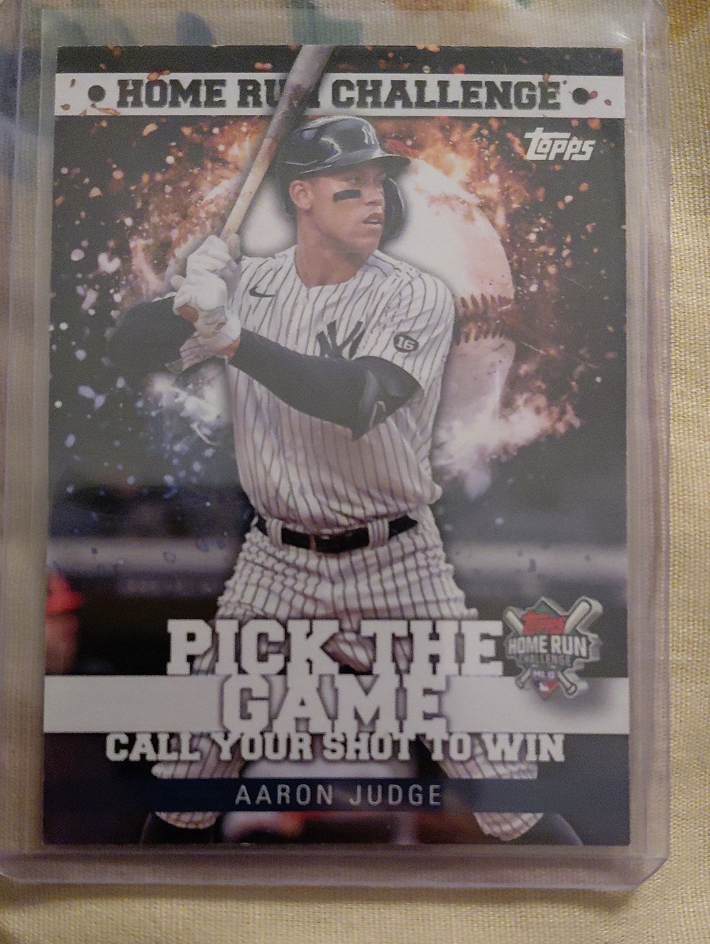 Topps Aaron Judge Home Run Challenge Card - Black, White